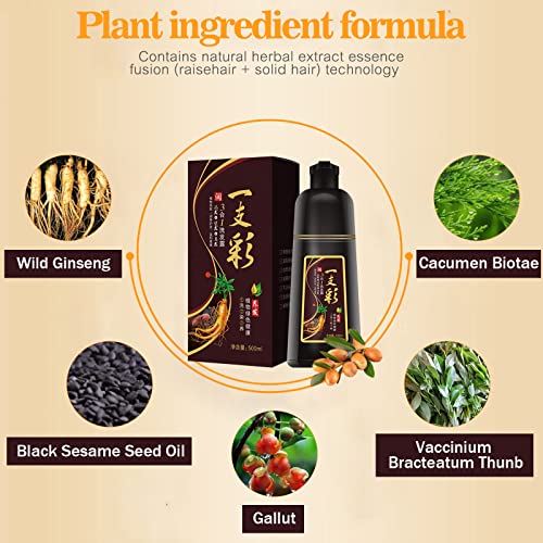 Herbal Hair Color Shampoo-Instant Hair Dye Shampoo-3-In-1 Hair Color For Gray Hair Coverage-Natural Women&Men Hair Coloring In Minutes (Red Wine) #TOP2