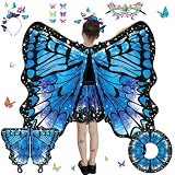 Costume da farfalla: il nostro costume con ali di farfalla presenta una stampa squisita, un'eccellente fattura ed è riutilizzabile. Puoi usare queste ali di farfalla per il carnevale e diventare il centro dell'attenzione alla tua festa. Come farfalle nel vento, amano volare liberamente e sbattere le ali