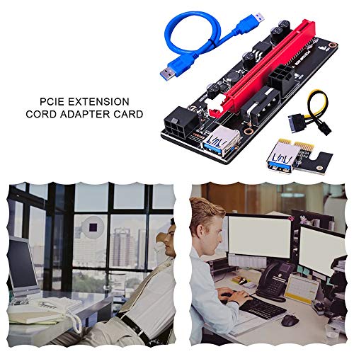 LDGG 4 Pcs PCI-E De Riser Card Adaptador 16X para 1X 6Pin GPU 60Cm De Riser Usb 3.0 Extensão Do Cabo