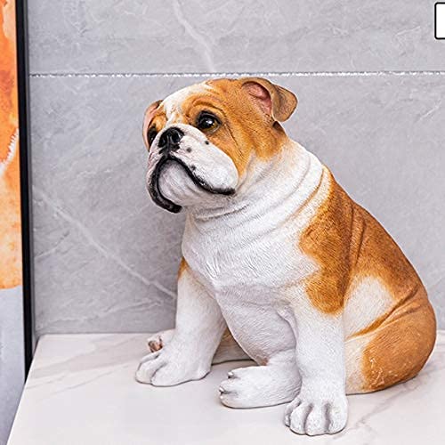 Statue de bouledogue grand chien de simulation pour decor interieur