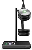 Vista 1 de Yealink WH62 Auriculares inalámbricos DECT certificados por equipos, auriculares inalámbricos con micrófono de cancelación de ruido para PC