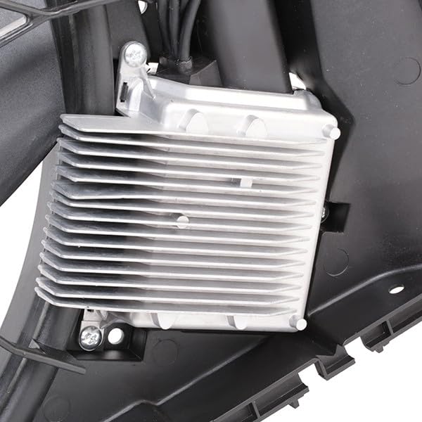 RIDEX 508R0085 Ventilador de motor con unidad de control con bastidor radiador (armazón) Motor sin escobillas Compatible con MERCEDES-BENZ Clase C Sedán W203