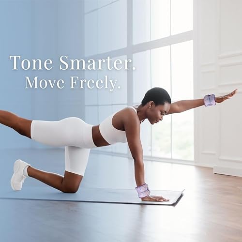 Miniatura 7 de Wrist & Ankle Weights for Women, Ideal for Fitness Workout, Gym, Pilates, Dance, or Yoga, Includes Exercise Guide & Mesh Travel Bag, 1 Pair, 1 Lb