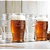 Glaver's Pilsner Glasses 16 Oz. Beer Glasses, Set Of 4 Tall Original Mason Glasses, Wheat Beer Pint Glasses, Drinking Cups For Juice, Smoothies, Beverages, Cocktail Drinkware, Dishware Safe.