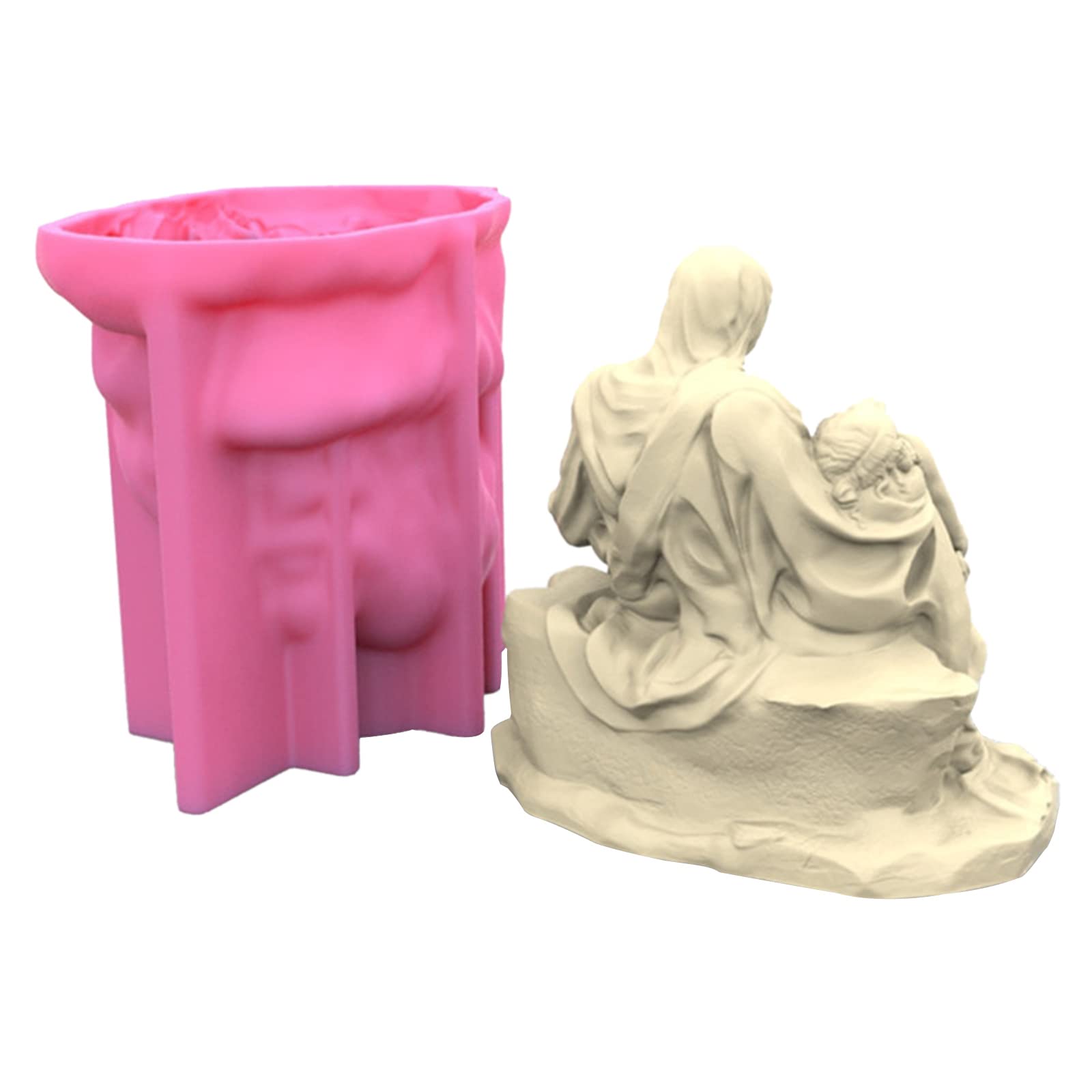 Pieta, stampo in silicone a forma di statua greca romana, gesso per sapone e decorazioni per la casa