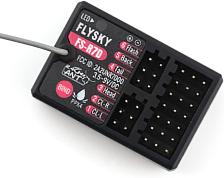 Flysky FS-R7D 7CH ANT Protocol Receiver External Single Antenna PPM IBUS Output for FS-G7P Transmitter RC Car Boat