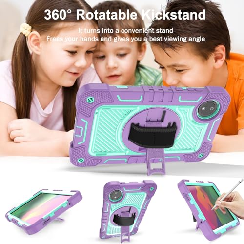 Coque antichoc Redmi Pad SE 8.7 4G violette avec sangle - 5