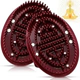 Acellegic 2 Pcs Meridian Massage Brush Magnetic Full Body Meridian Brush Beauty Salon Massage Tools for Full Body SPA Massager Relaxation(Brown)