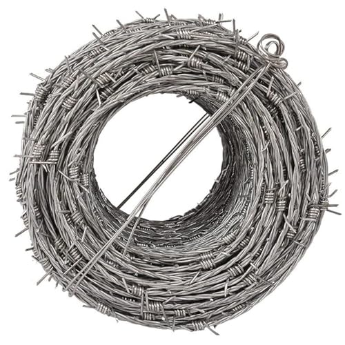 Fil barbelé 4 pointes en inox 3.9mm de 100m, l'excellence pour clôture