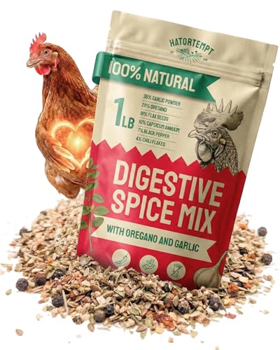 Hatortempt 1lb Herb and Chili Mix for Chickens Garlic and Oregano Focused