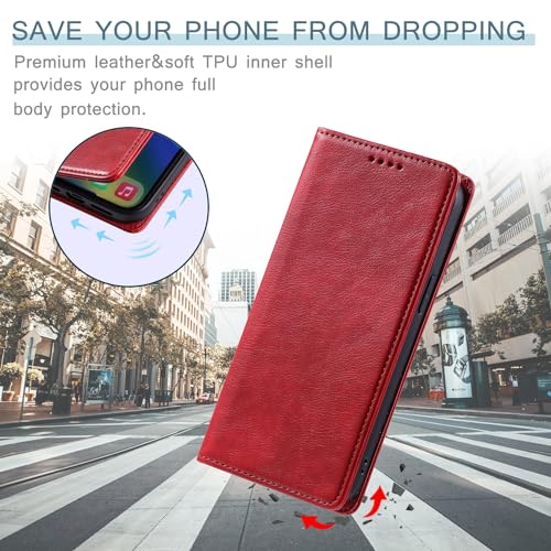 Étui portefeuille Samsung A20E/A10E housse antichoc rouge - 3