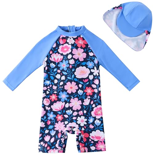 Image of UMELOK Baby Girl Swimsuit Infant UPF 50+ Bathing Suit Size Months
