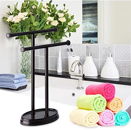 Towel Rails de acero inoxidable rack doble barra vertical de baño 5