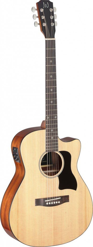 James Neligan 6 String BES-ACE N Bessie Series Auditorium Cutaway Acoustic-Electric Guitar-Natural