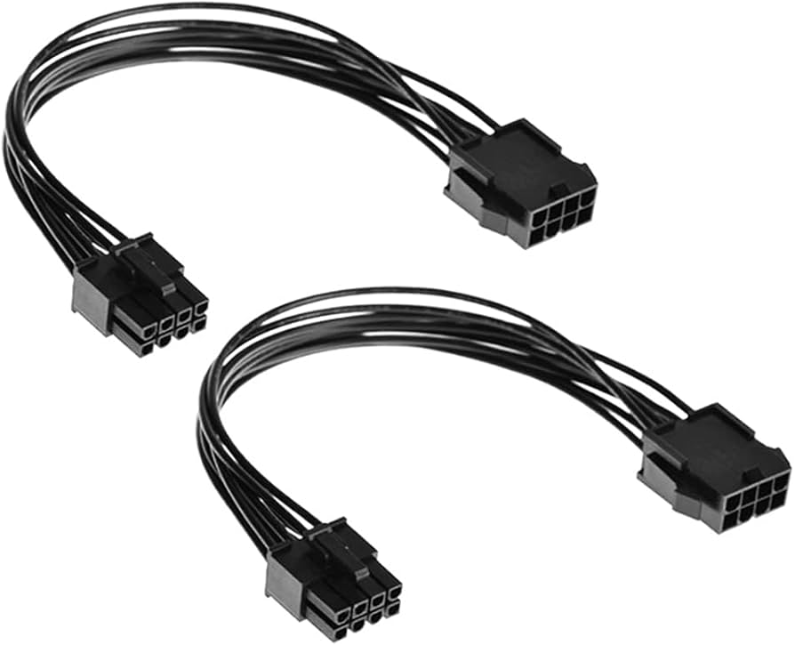 Amazon.co.jp: （2本セット）EPS8ピン電源延長ケーブル、マザーボード