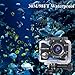 Nvgfelis Action Cam 1080P mit WiFi 30M Unterwasserkamera Wasserdicht Ultra HD,Telecamera Moto,Action Camera Con batteria ricaricabile da 2 x 1050 mAh e Set di accessori