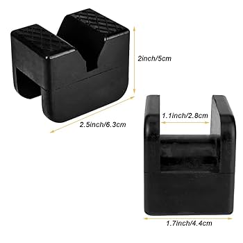 2 Pezzi Gomma Per Cric Auto - Tampone Antigraffio Per Sollevatore, Resiste Fino A 3 Tonnellate - Universale