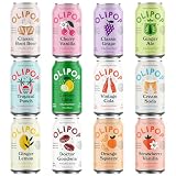 OLIPOP - Taste Test Pack, 12-Flavor Soda Variety Pack, Healthy Soda, Prebiotic Soft Drinks, Supports...