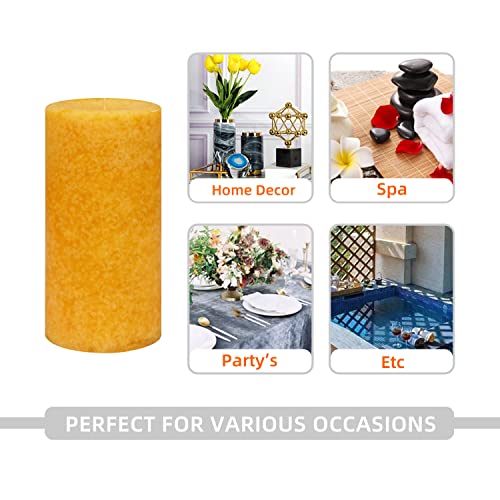 Jeco Inc. 3" X 6" Pumpkin Spice Mustard Yellow Scented Pillar Candle, 3&Quot X 6&Quoth #TOP4