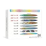 Timkies Hot Stamping Foil for DIY Fishing Lure Making kit 8 models Holographic Lazer Heat Transfer Film Paper Fish Scales Handwork Bait Jig Fishing Gear Accessories Make Your Own Fishing Bait Supplies
