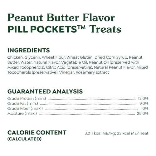 Greenies Pill Pockets for Dogs Large Size, Soft Dog Treats, with Real Peanut Butter, 15.8 oz. Pouch (60 Treats)