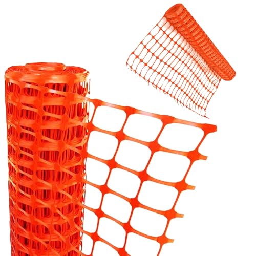 Temporary 50m Orange Barrier Fencing Mesh Safety Net Roll For Con...