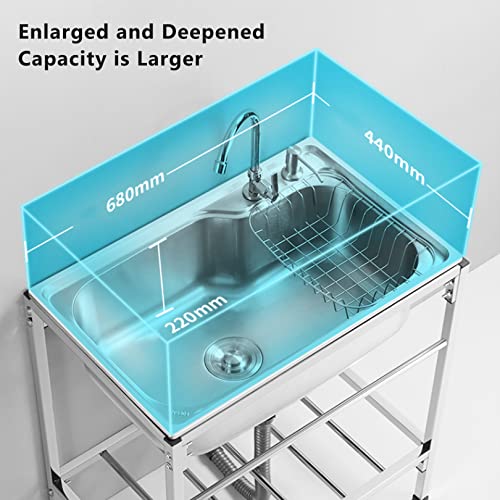 Évier de cuisine autoportant compact pour résoudre le manque d'espace