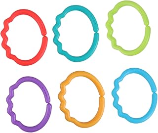 Hoement 24 Peças Brinquedos De Brinquedo Infantil Para Brinquedos De Bebê Para Bebês Brinquedos De Carro Para Bebês Mordedor Infantil Anéis De Bebê Links Anel De Conexão Anel De Mordedor