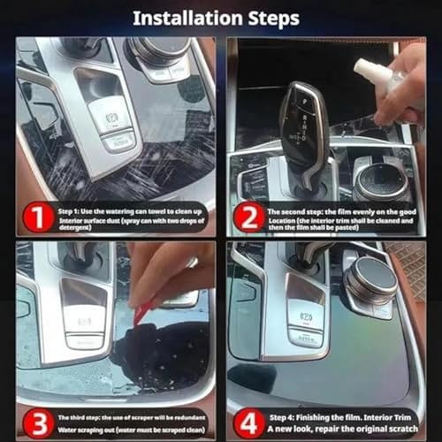 Calcomanía interior Ford Edge película protectora para consola de viajes 8