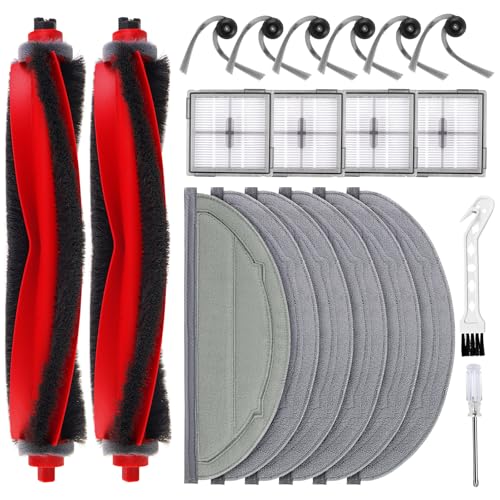 Image of Replacement Parts for Roborock Q10 S5 / Q10 S5+ Robot Vacuum | 2 Main Brushes, 6 Mop Pads, 6 Side Brushes, 4 Filters, 1 Cleaning Brush & 1 Screwdriver