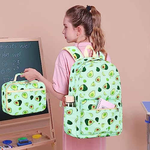 Ledaou Kids School Backpack With Lunch Box For Boy Kindergarten Bookbag School Bag Preschool Kindergarten Toddler Backpack (Avocado) #TOP1