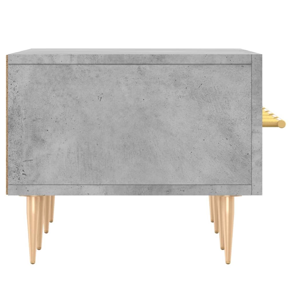 Szafka pod telewizor, betonowa szara z drewnopochodnymi z żelaznymi nogami, 150 x 36 x 30 cm, niska szafka z 3 szufladami, miejsce do przechowywania do salonu i kina domowego, nowoczesny mebel