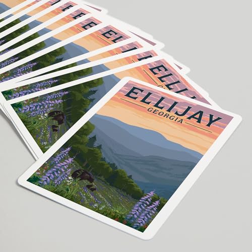 Naipes Ellijay Bear y Flores, 52 cartas Póker miniatura 5
