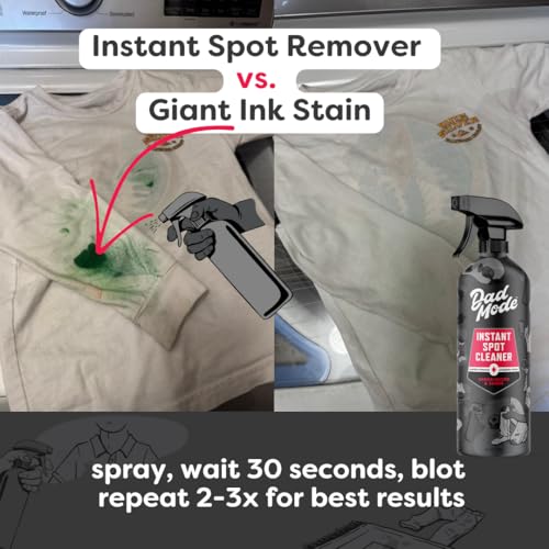 DadMode Instant Fabric Spot Cleaner | 1000 Stain Treatments | Fastest Clothing Spill Remover | 3-Pack Refill | Quick Spray & Wipe | Multi-Surface for Clothes, Carpet & Upholstery | Sandalwood & Suede