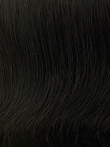 Lyric Top Piece Color R2 EBONY - 5" Short Curly Hair Topper Vibralite Synthetic Head Addition Clip Updo Crowne Thinning Bundle MaxWigs Hairloss Booklet