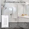 BN-LINK Countdown Digital Wall Timer Switch for Exhaust Fan with Push Button 5-15-30-60mins, 2-4hours, Bathroom Fan Light Switch Timer Indoor, Neutral Required, Wall Plate Included, White, ETL Listed