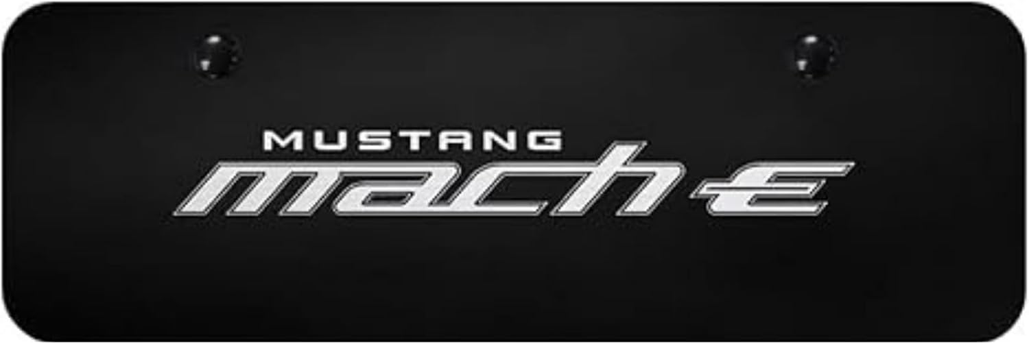 Au-TOMOTIVE GOLD, INC. Officially Licensed Laser Etched Stainless Steel License Plate for Ford Mach-E (Black)