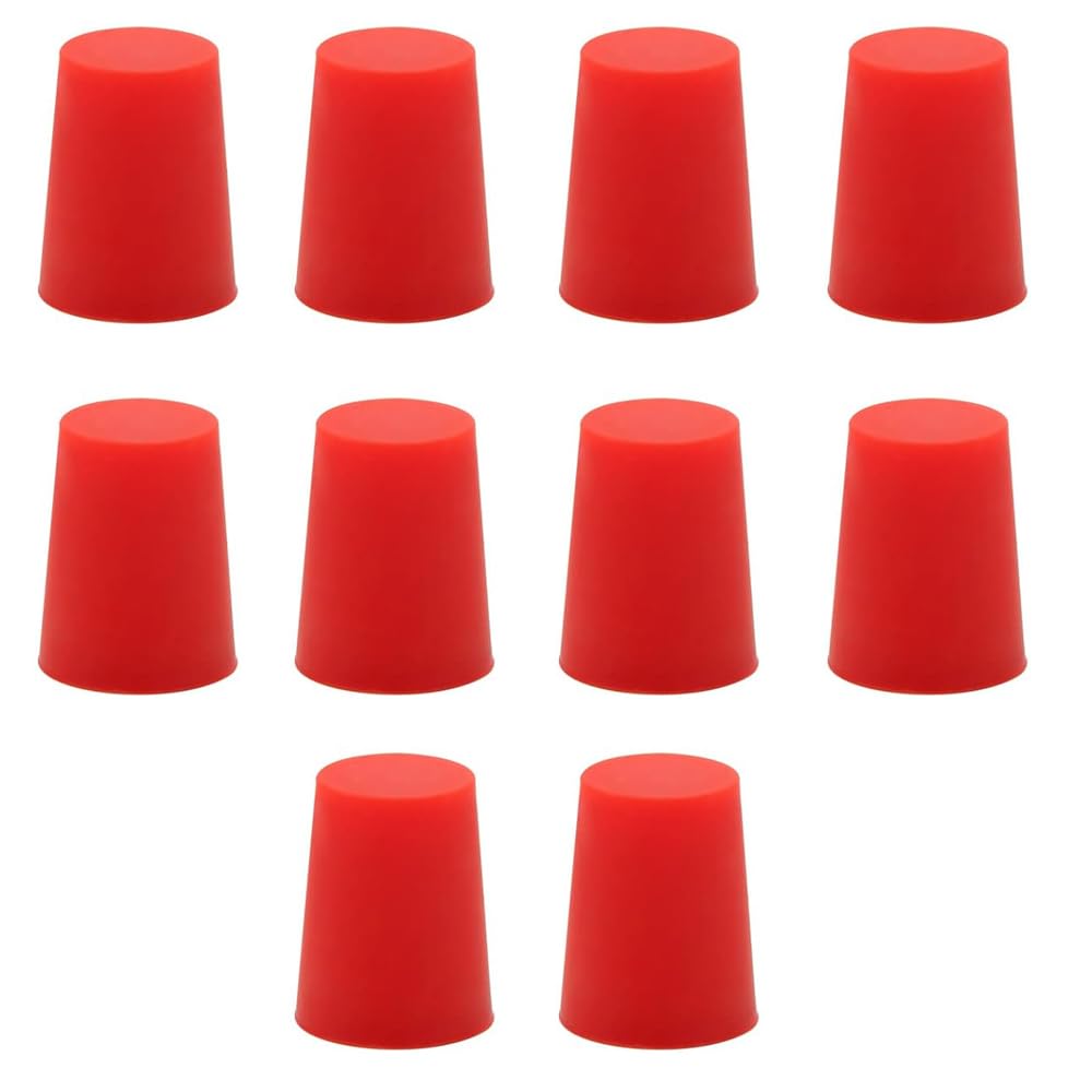 10PCS Silicone Rubber Tapered Plug, Silicone Rubber Stoppers, Silicone Rubber Bungs for Holes, Tapered Solid Rubber Stoppers, Sealing Plug for Hole, Spraying, Coating, Plating, Painting (L)