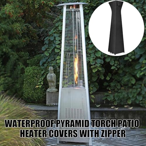 Housse de chauffage de terrasse pyramide imperméable marron clair pour jardin - 4