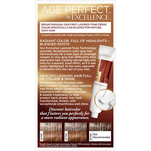Image of L'Oreal Paris ExcellenceAge Perfect Layered Tone Flattering Color, 5CB Medium Chestnut Brown