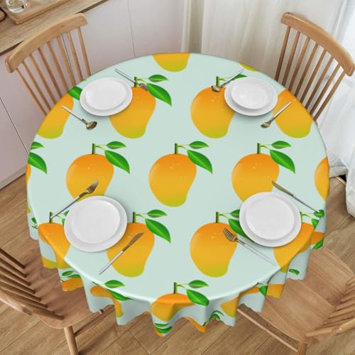 Nappe ronde mangue 150 cm en polyester imperméable pour table de cuisine - 2