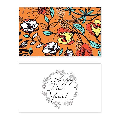Carte de Nouvel An Lily Camellia orange : le cadeau de vœux idéal