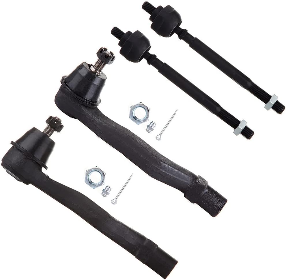 SCITOO 4pcs Front Suspension Kit Inner Tie Rod Ends Outer Tie Rod Ends Fit 1997-2001 For Honda CR-V
