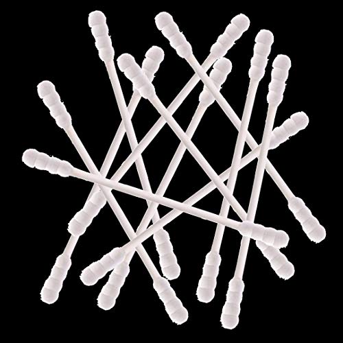 Rayhee 800 Pieces Cotton Swabs, Double Precision Tips with Paper Stick, 4 Packs, 200 Pieces 1 Pack (Double-Pointed Shape)
