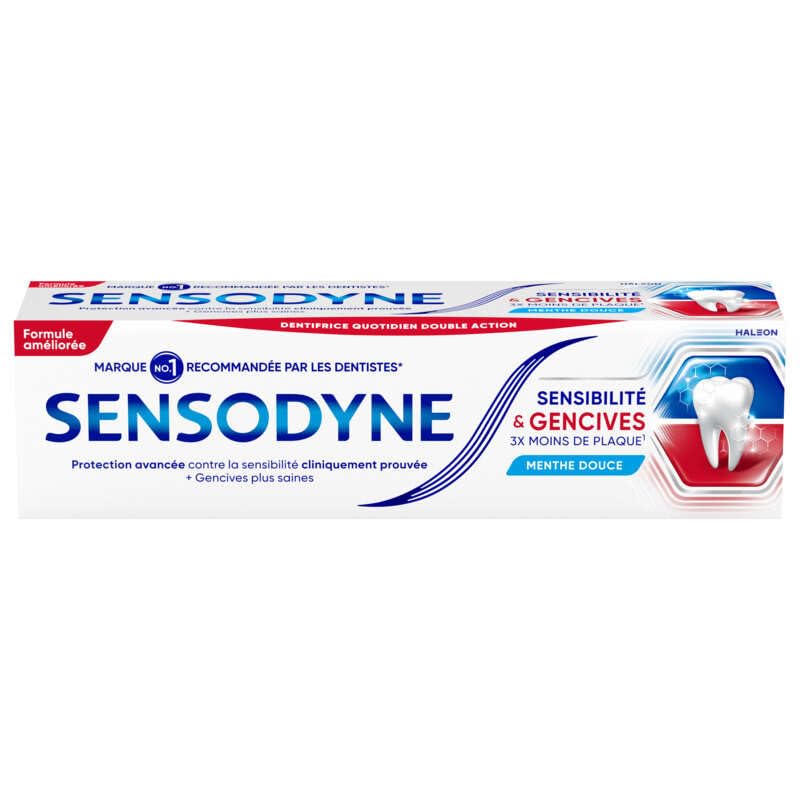 Sensodyne - Dentifricio Sensibilità & Gengive Menta Fresca, Trattamento Denti Sensibili e Gengive -75 ml