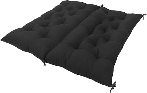 Miniatura 2 de Cojín de repuesto para columpio de patio, cojín de banco de jardín, para interiores y exteriores, cojín para asiento de 2 y 3 plazas con respaldo,