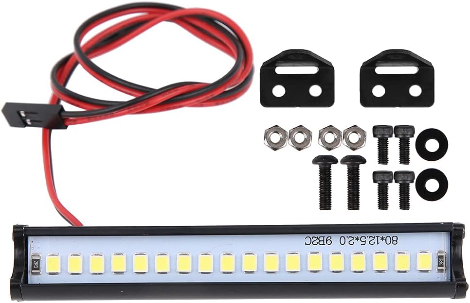 Ejoyous RC Light Bar, Car LED Roof Lamp Light Bar RC Crawler Accessories Fit for SCX10 1/10 RC Car Truck