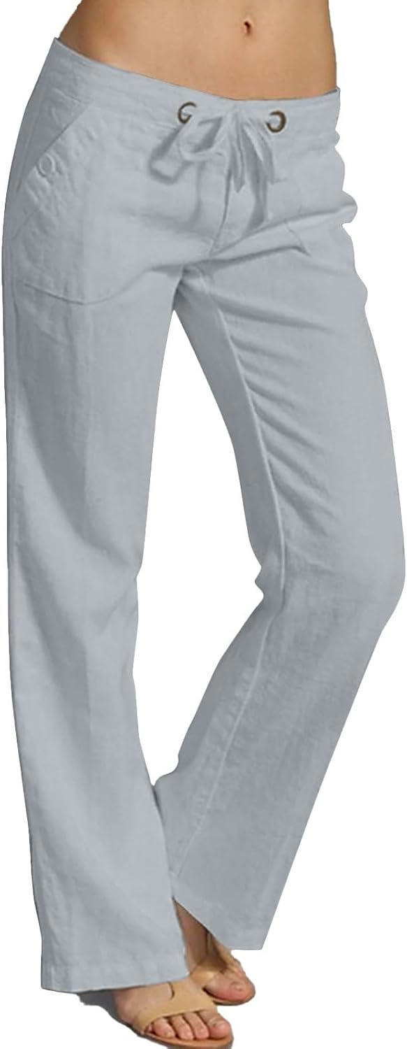 Low Rise Cargo Wide Leg Pants for Women Flap Pockets Y2K Bow Tie Casual Flare Pants