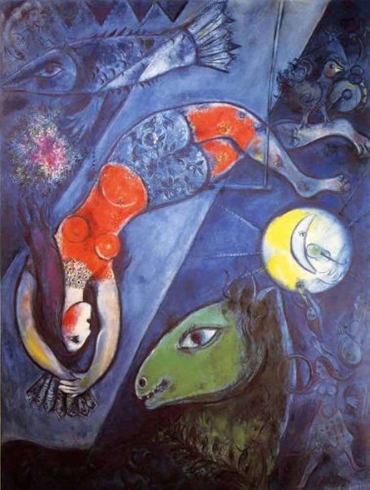 シャガール複製画 Amazon.co.jp: シャガール・「青のサーカス」 プリキャンバス
