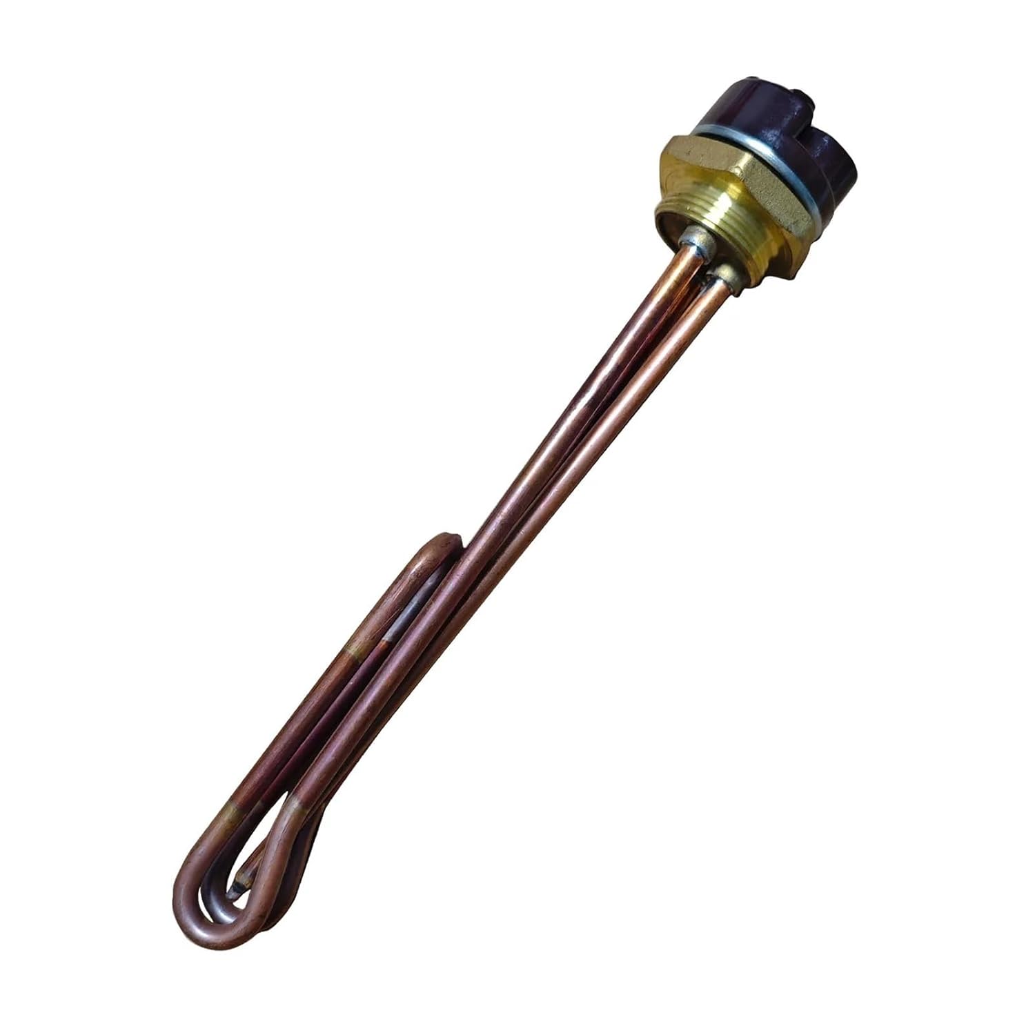 DN32 Copper Immersion Heating Element for Water Heater with Thermostat 1.5KW/2KW/3KW(Fold Back Type,1500W)